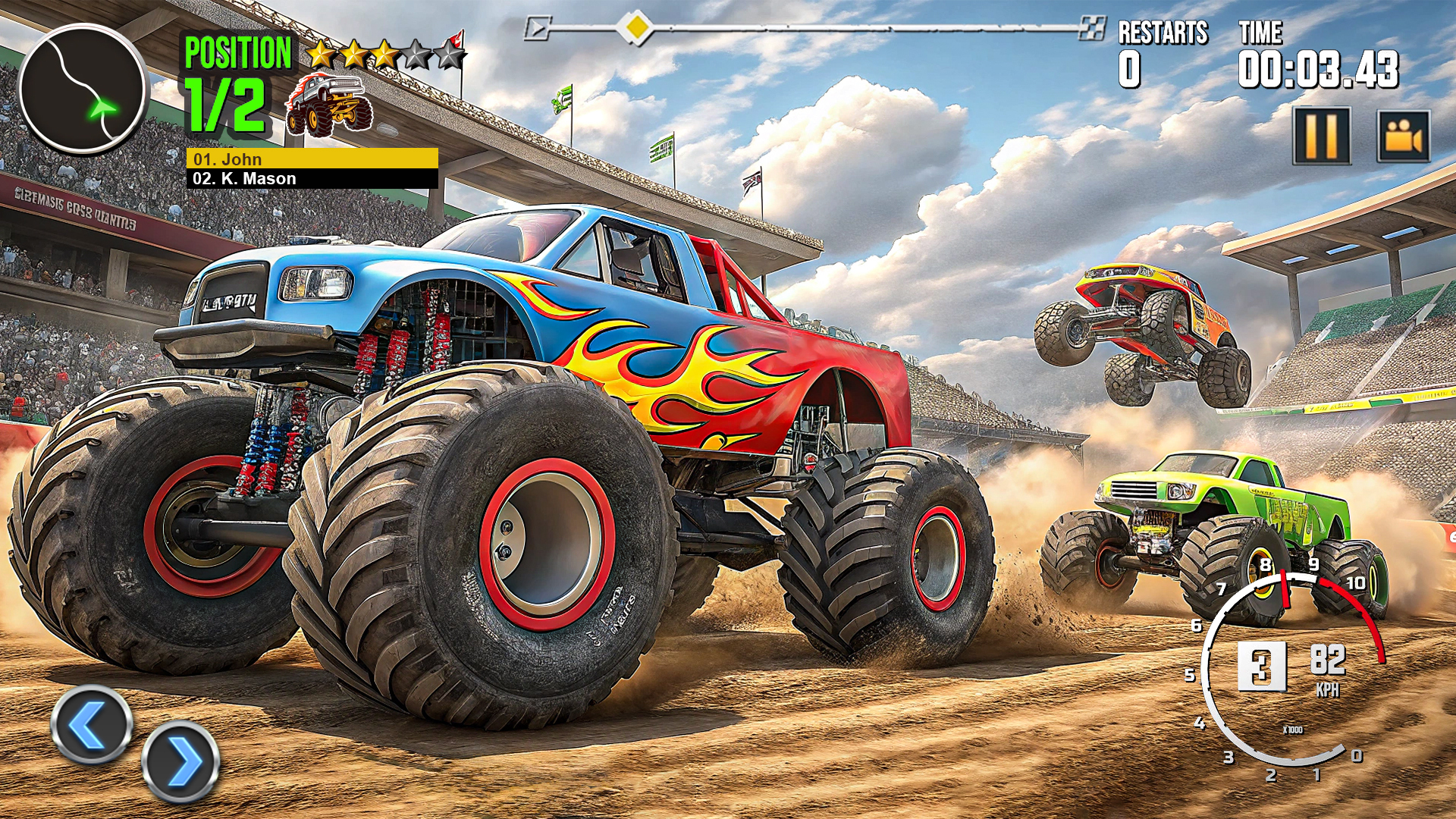 اسکرین شات 1 برنامه Monster Truck Demolition Derby
