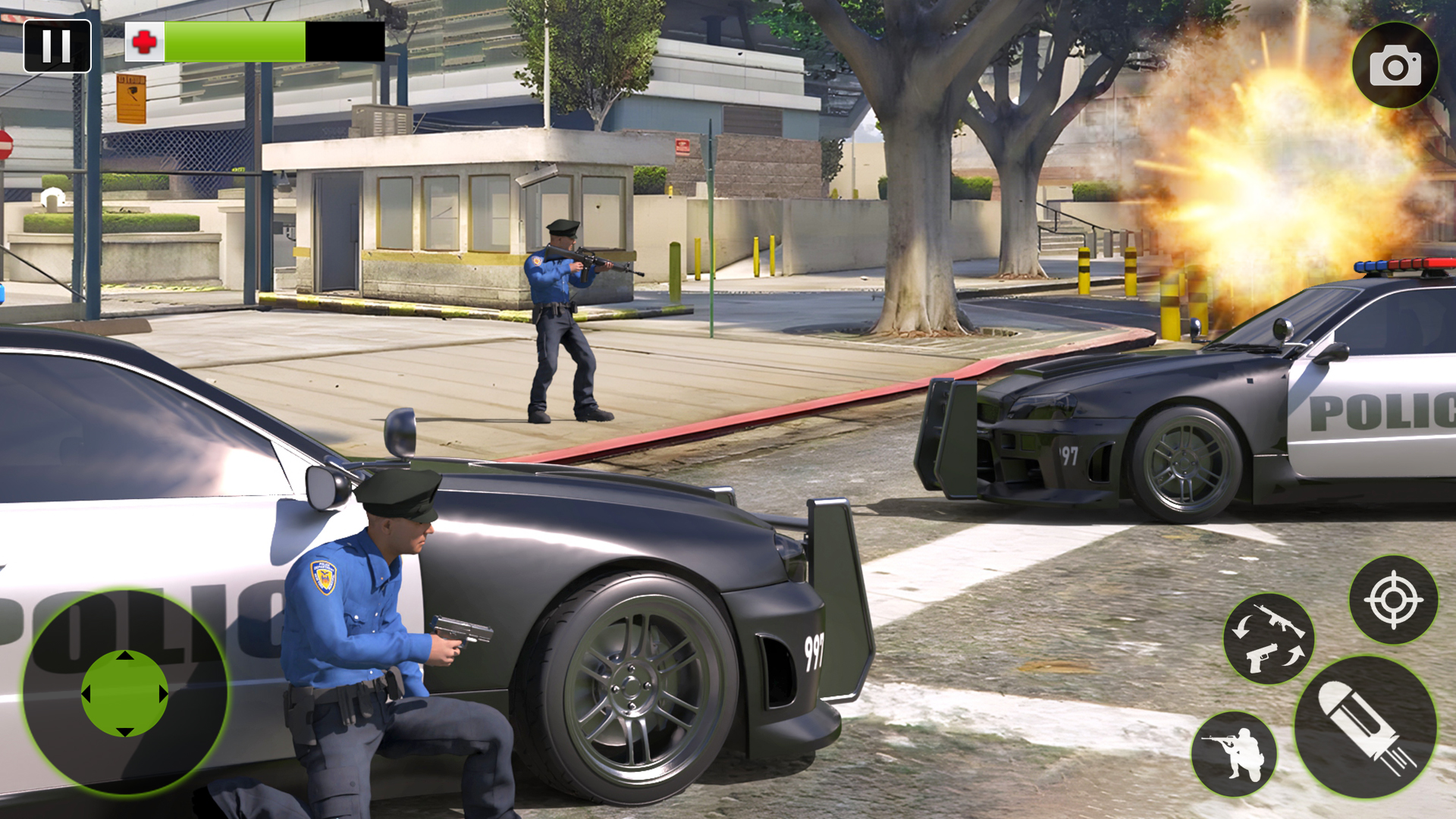 اسکرین شات 1 برنامه US Police Moto Bike Games