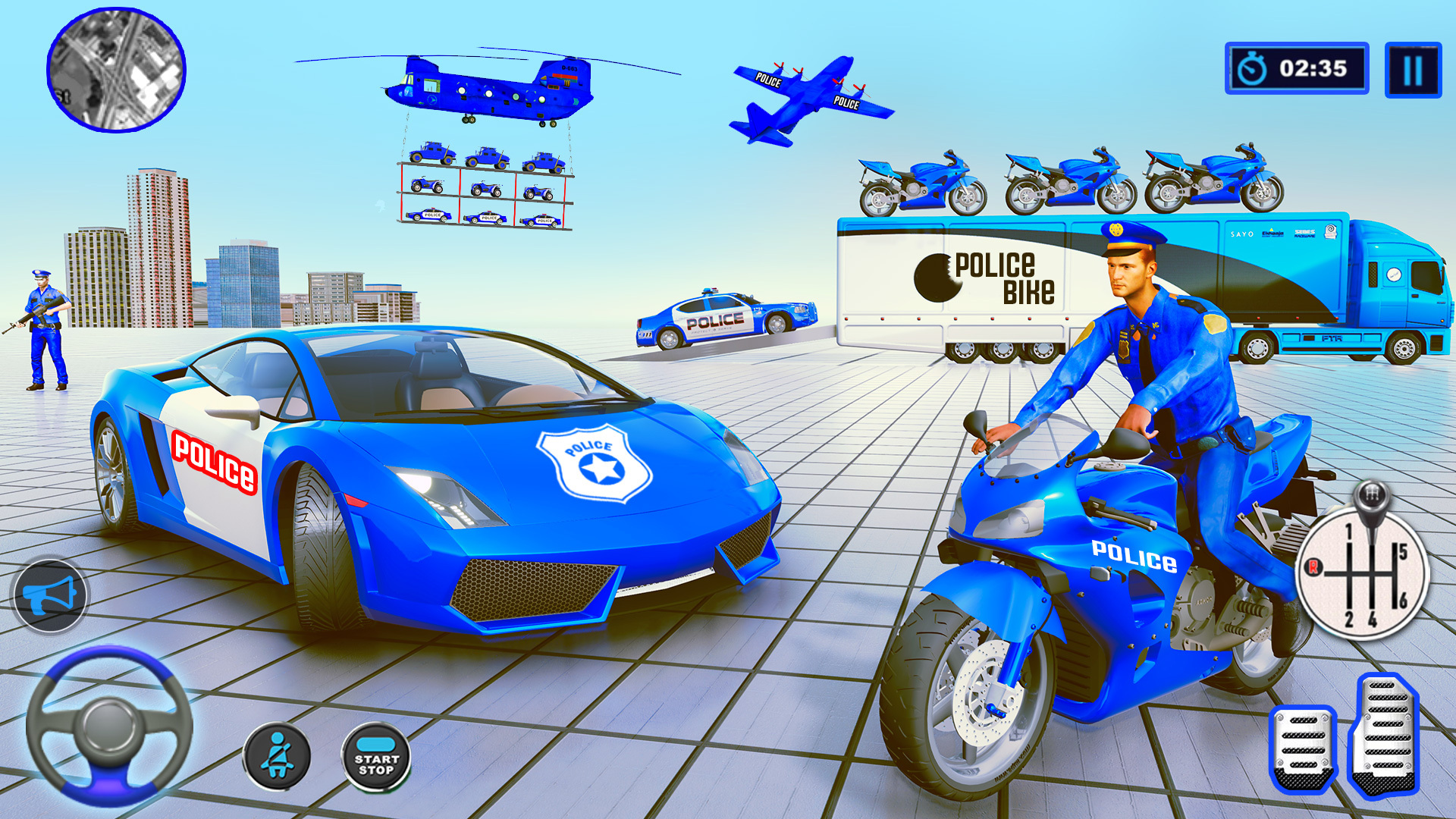 اسکرین شات 5 بازی Police Vehicle Transport Games
