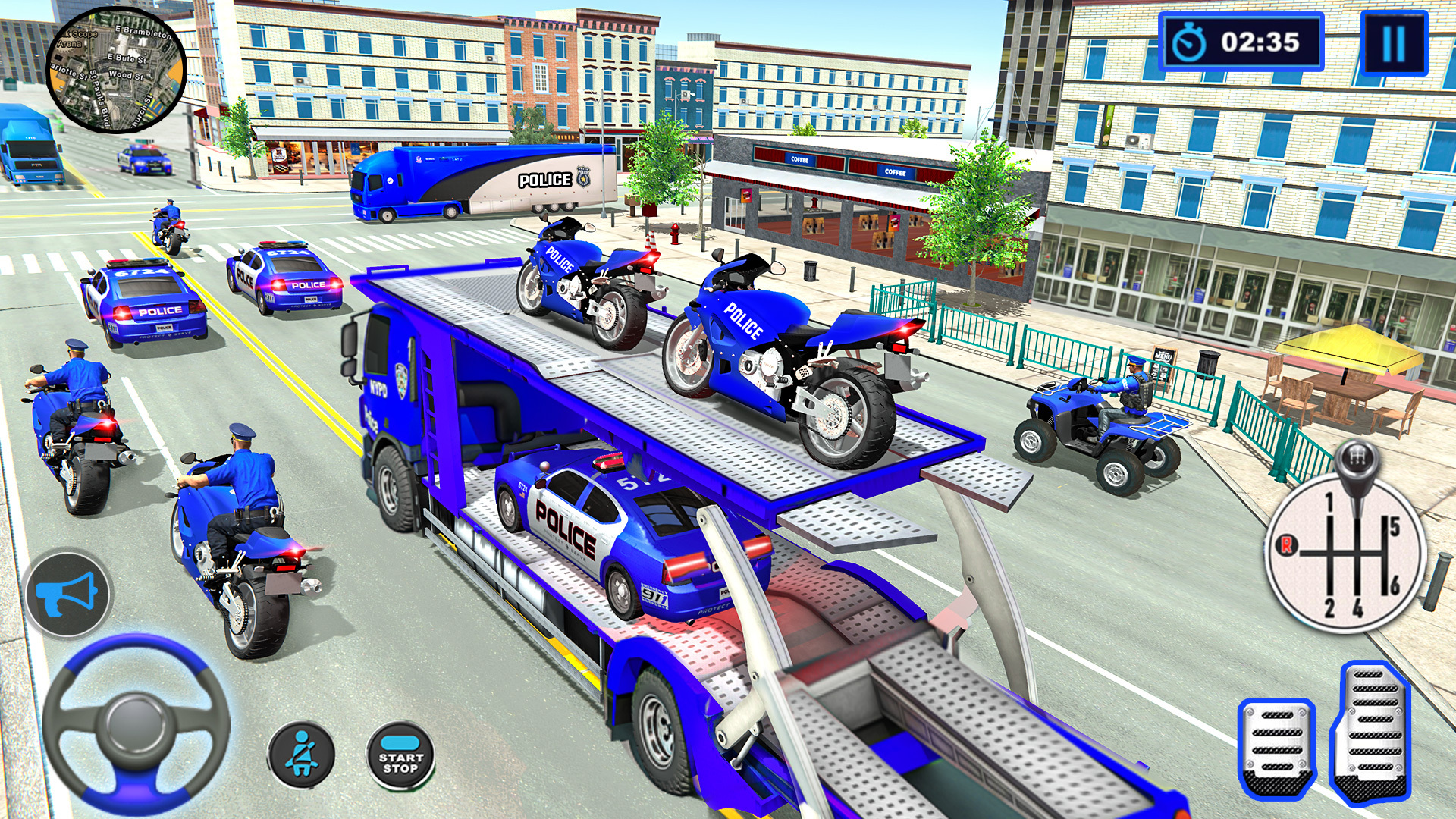 اسکرین شات 2 بازی Police Vehicle Transport Games