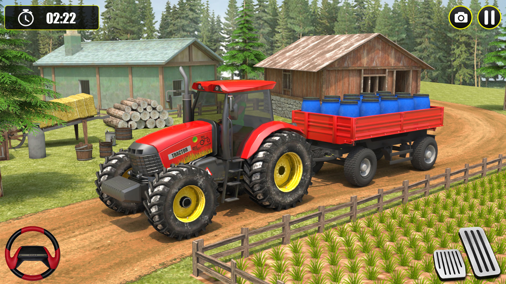 اسکرین شات 1 برنامه Big Tractor Farming Games
