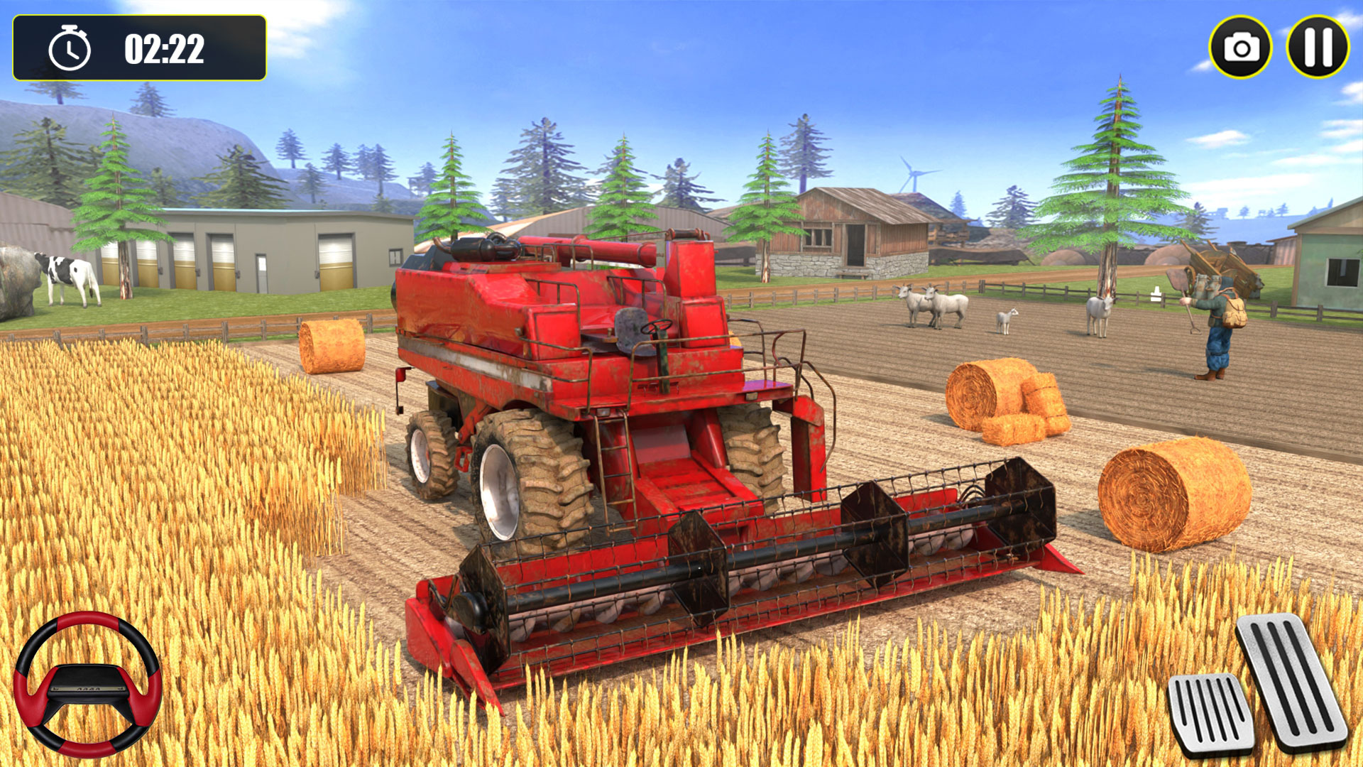 اسکرین شات 3 برنامه Big Tractor Farming Games