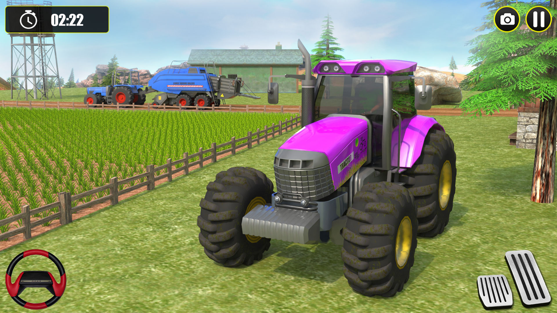 اسکرین شات 4 برنامه Big Tractor Farming Games