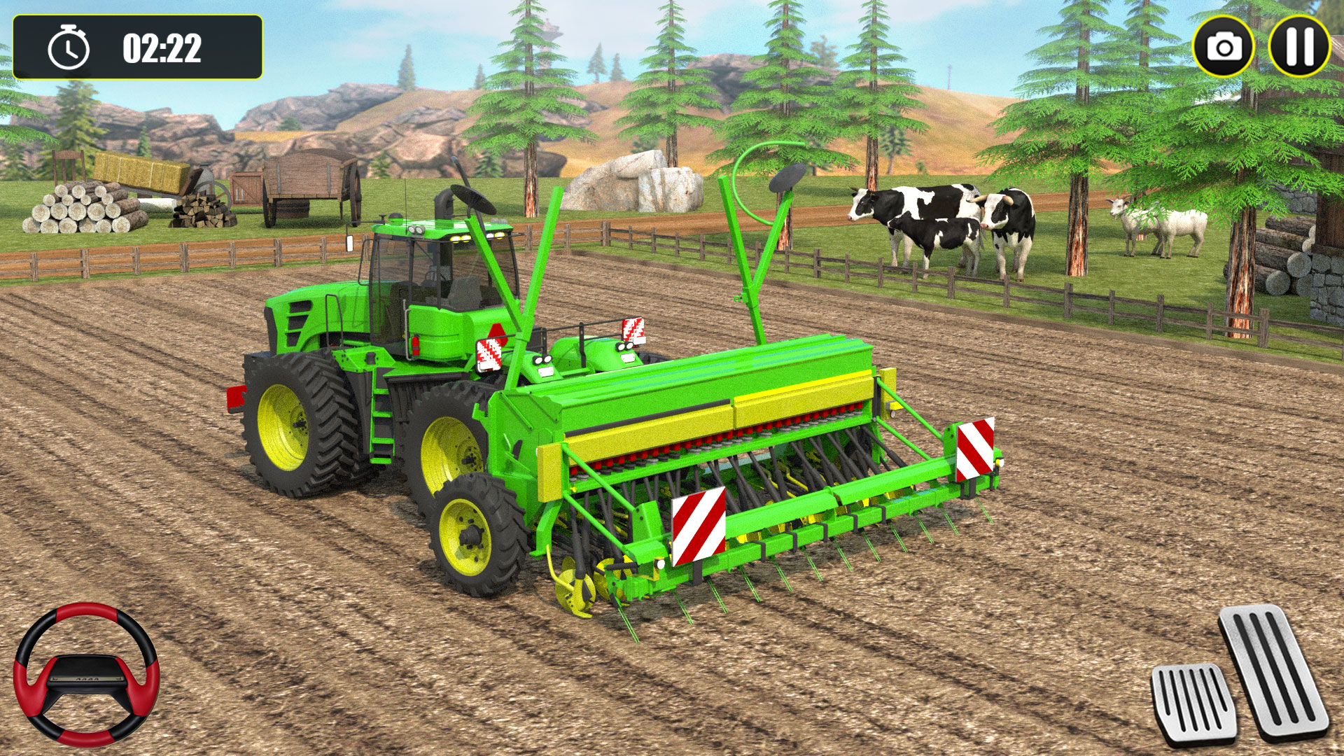 اسکرین شات 2 برنامه Big Tractor Farming Games