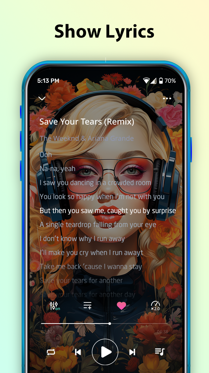 اسکرین شات 5 برنامه Music Player - MP3 Music App