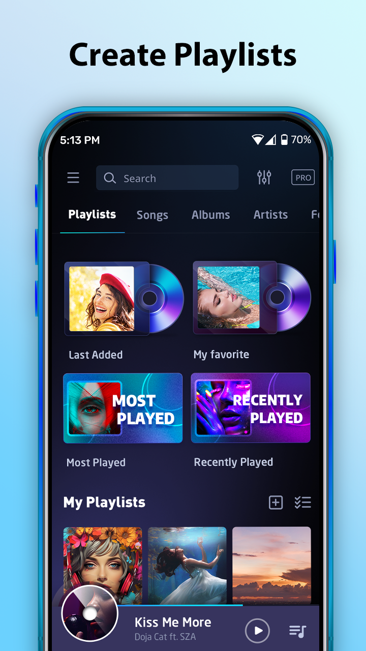 اسکرین شات 1 برنامه Music Player - MP3 Music App