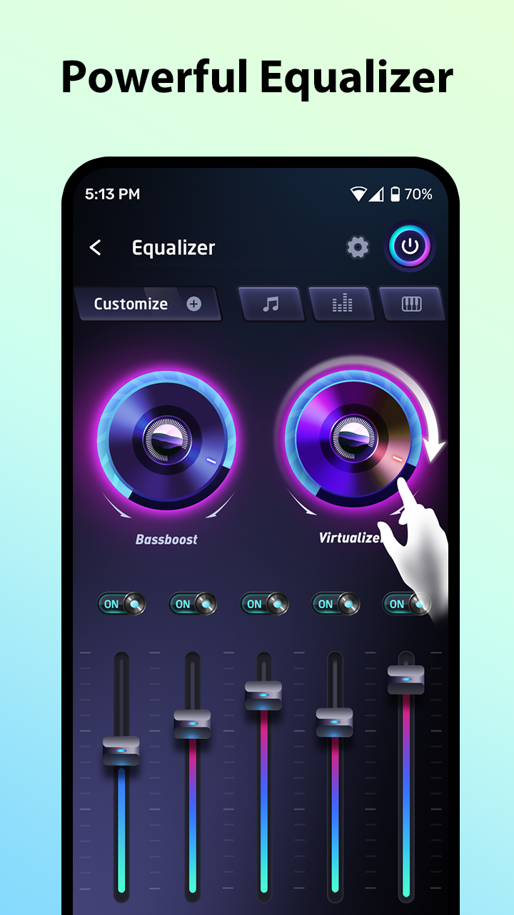 اسکرین شات 3 برنامه Music Player - MP3 Music App