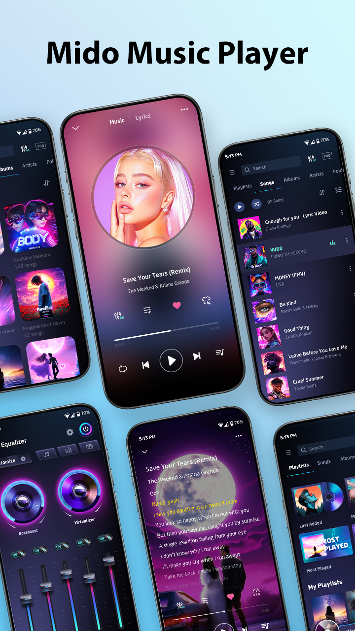 اسکرین شات 4 برنامه Music Player - MP3 Music App