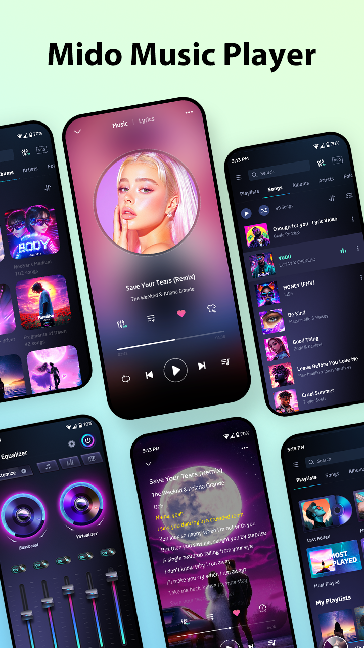 اسکرین شات 4 برنامه Music Player - MP3 Music App