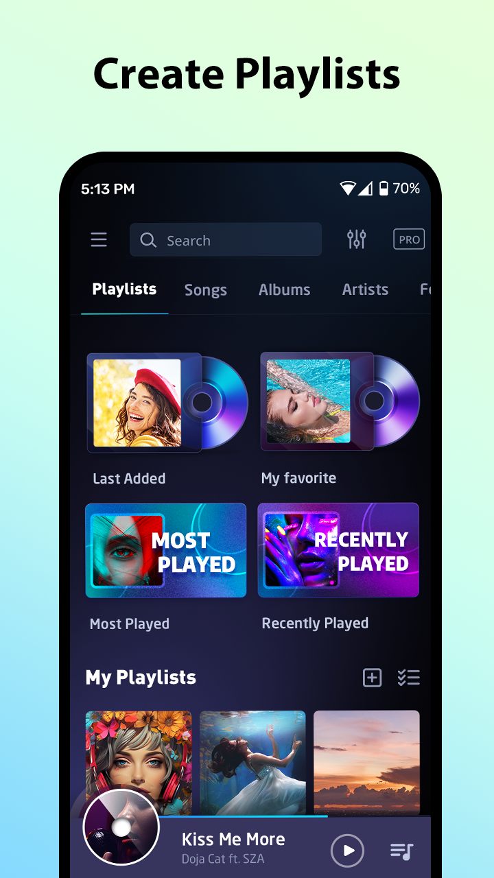اسکرین شات 1 برنامه Music Player - MP3 Music App