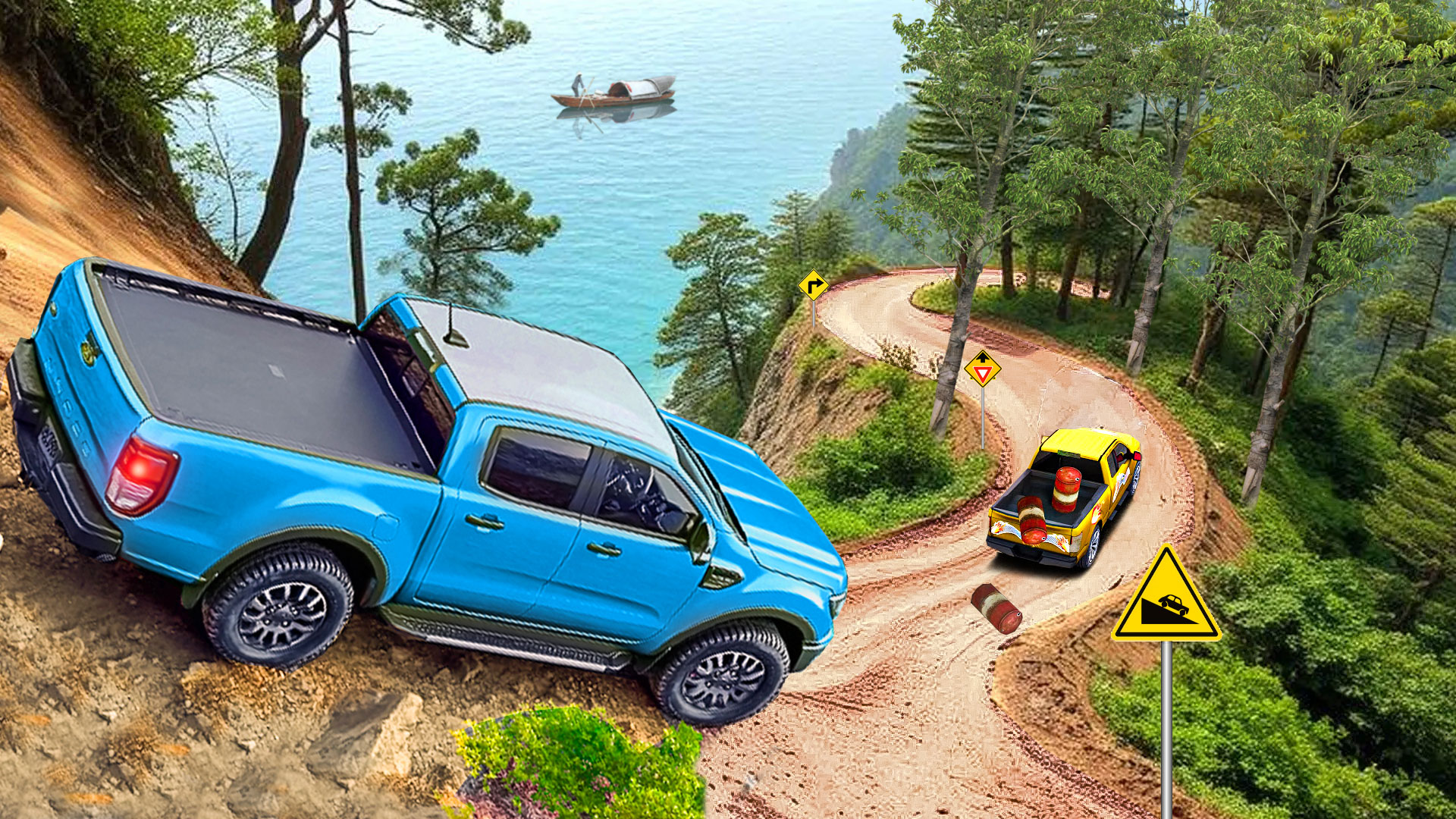 اسکرین شات 4 بازی Uphill Pickup Truck Driving 24