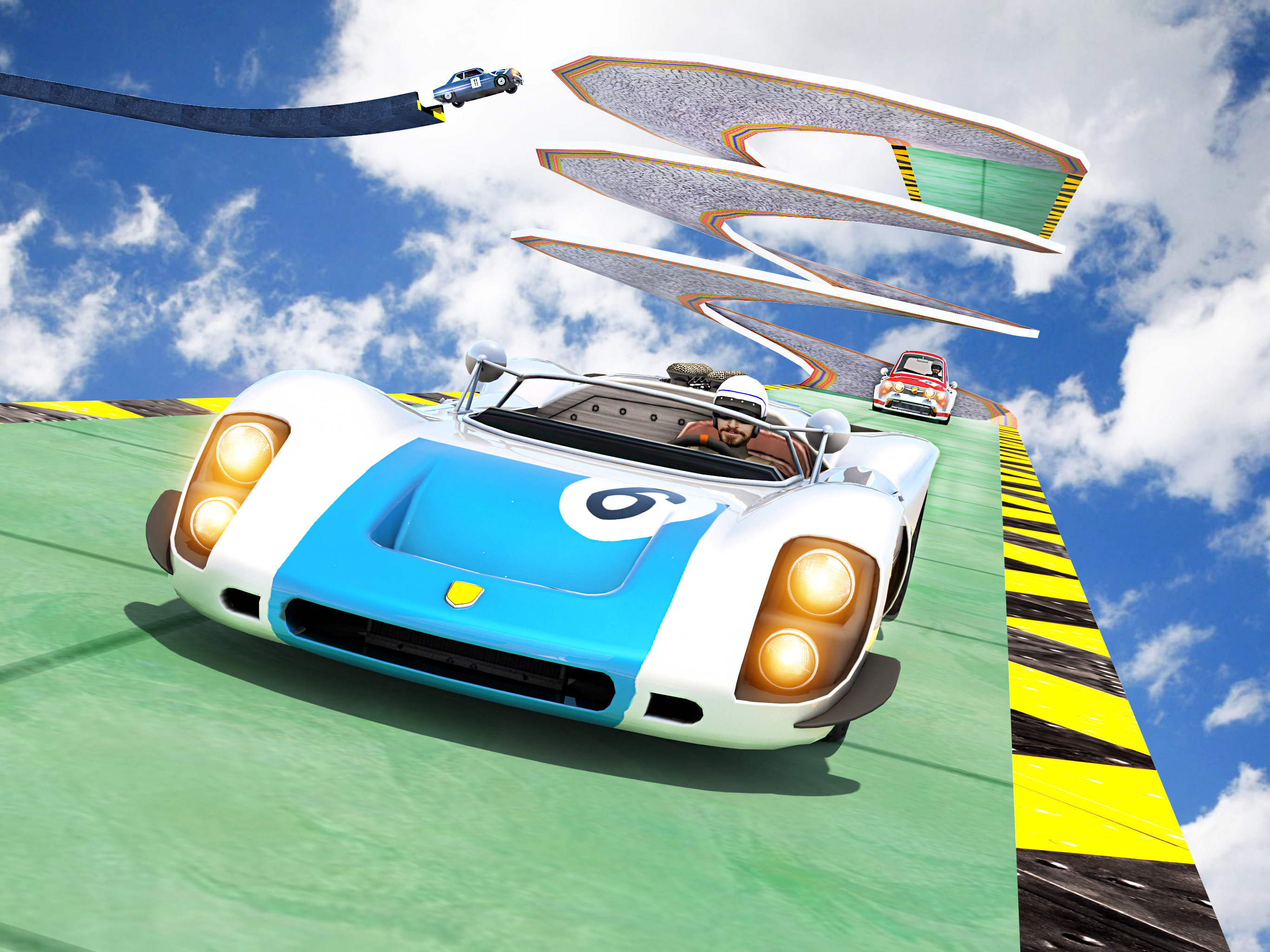 اسکرین شات 4 بازی Classics Car Stunts Mega Ramps