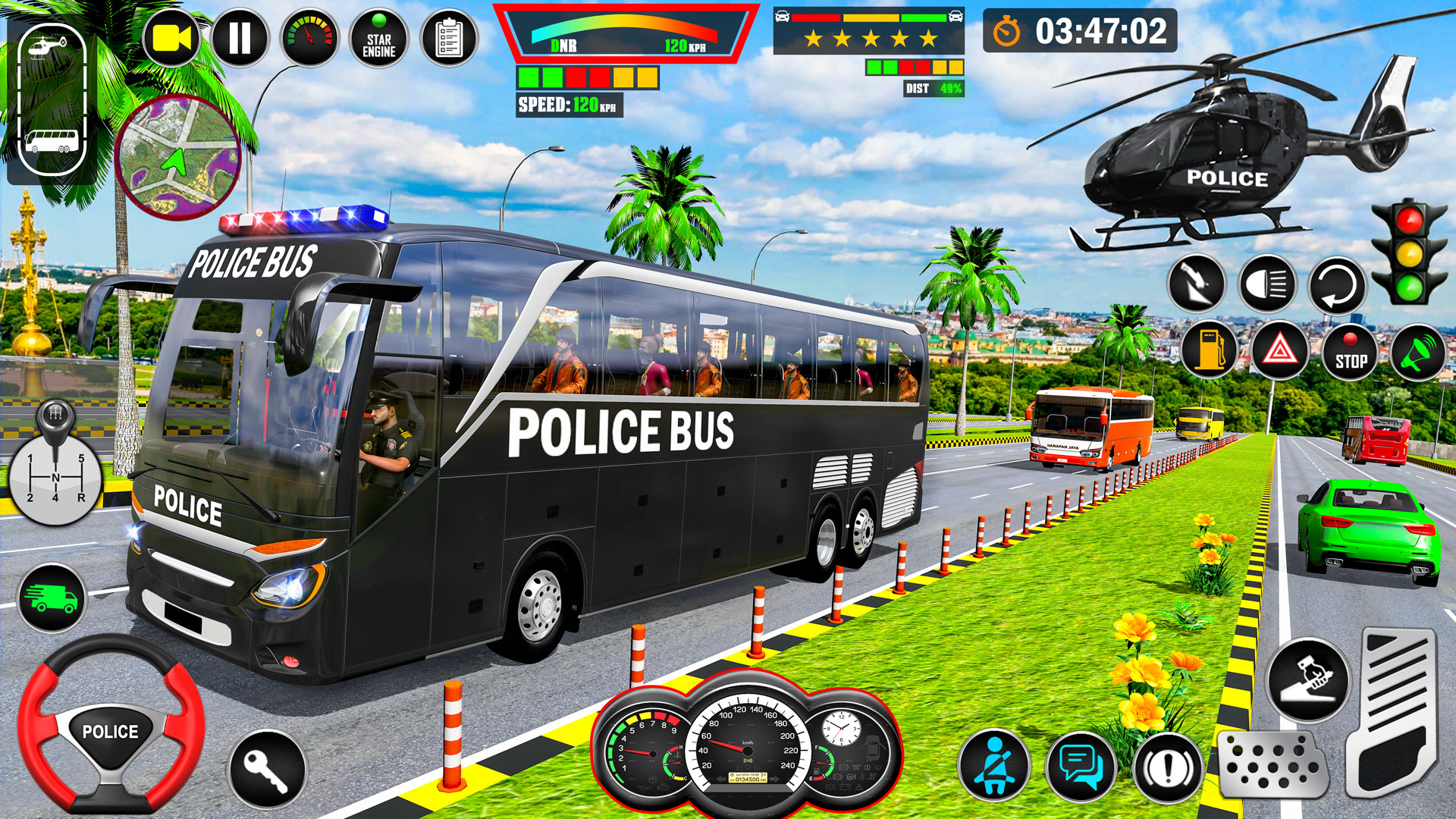 اسکرین شات 4 بازی Police Bus Simulator: Bus Game