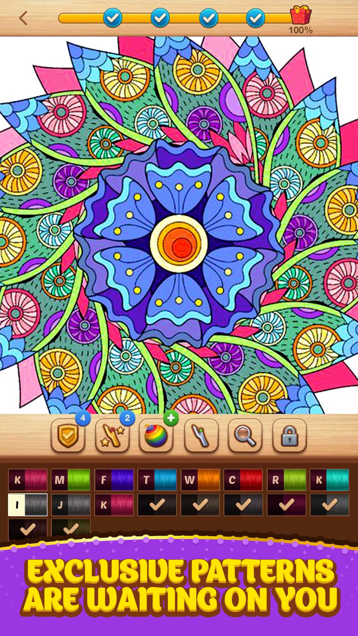 اسکرین شات 4 بازی Cross Stitch Coloring Mandala