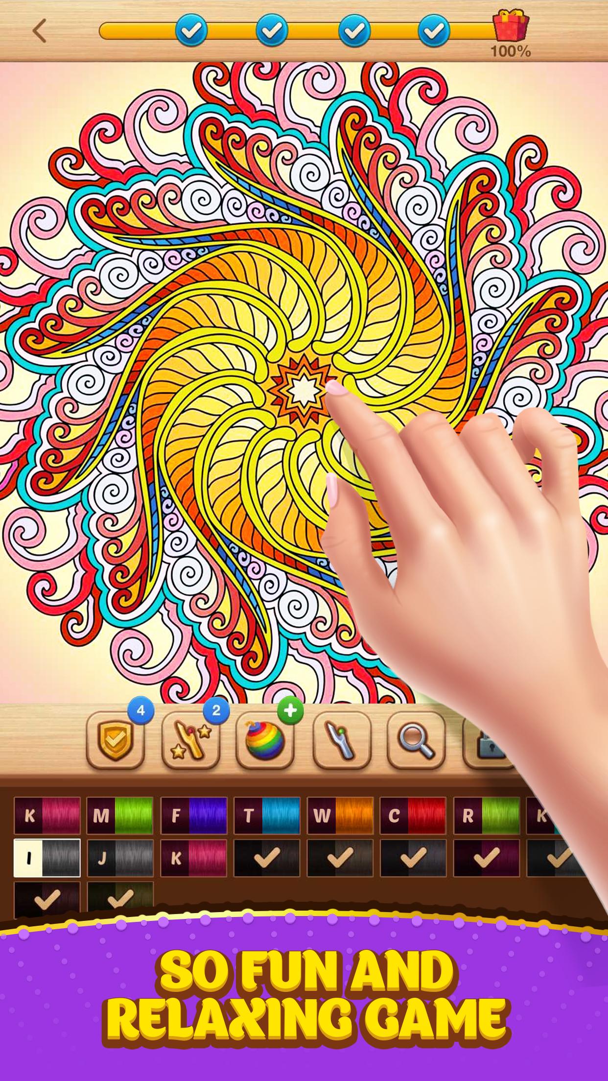 اسکرین شات 3 بازی Cross Stitch Coloring Mandala
