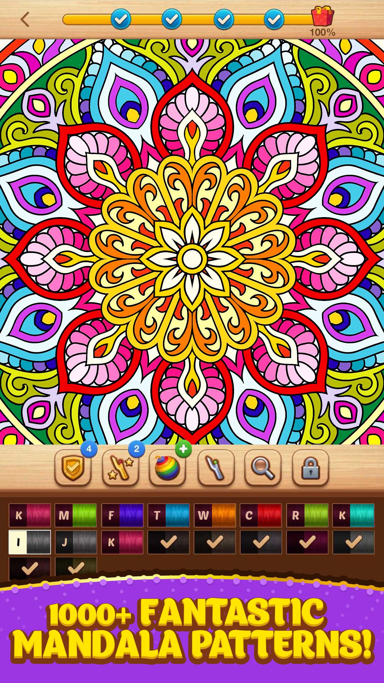 اسکرین شات 1 بازی Cross Stitch Coloring Mandala