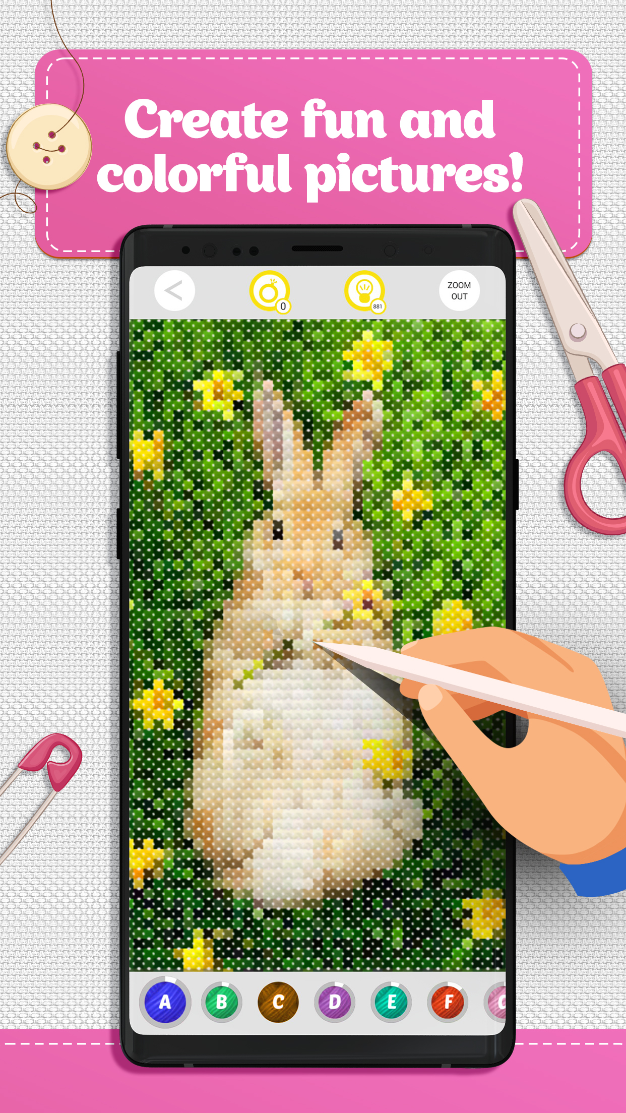 اسکرین شات 3 بازی Cross Stitch Coloring Art