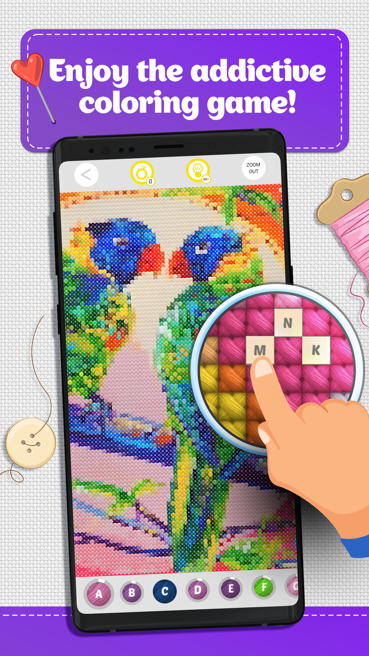 اسکرین شات 1 بازی Cross Stitch Coloring Art