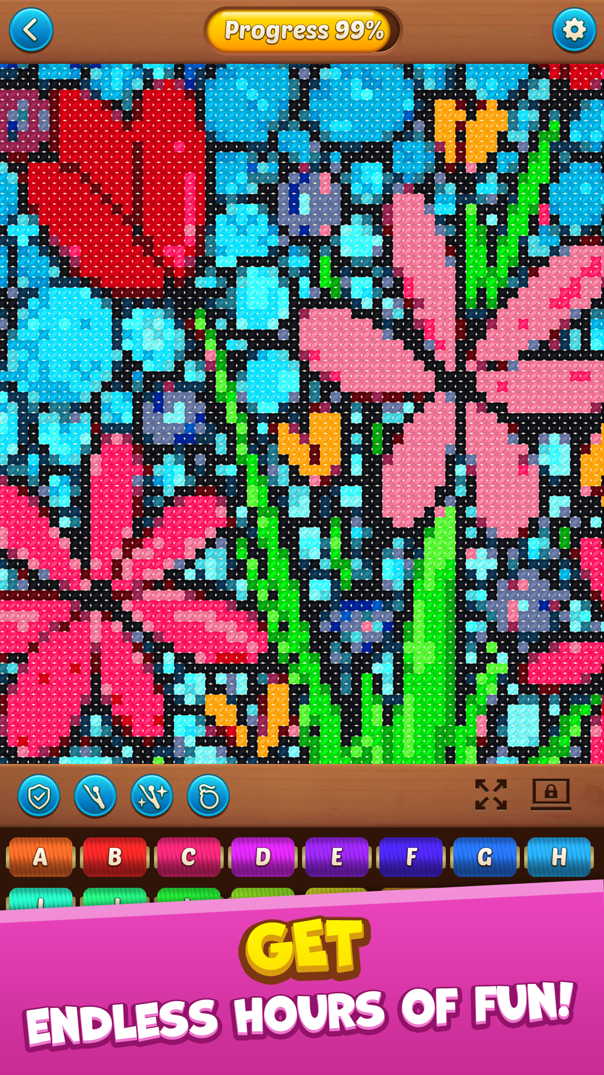 اسکرین شات 1 بازی Cross Stitch: Coloring Art
