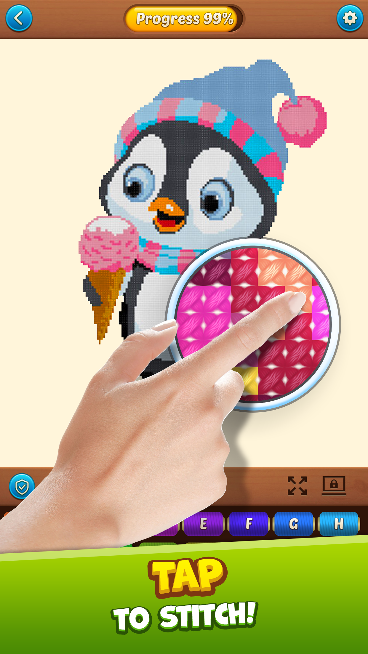 اسکرین شات 3 بازی Cross Stitch: Coloring Art