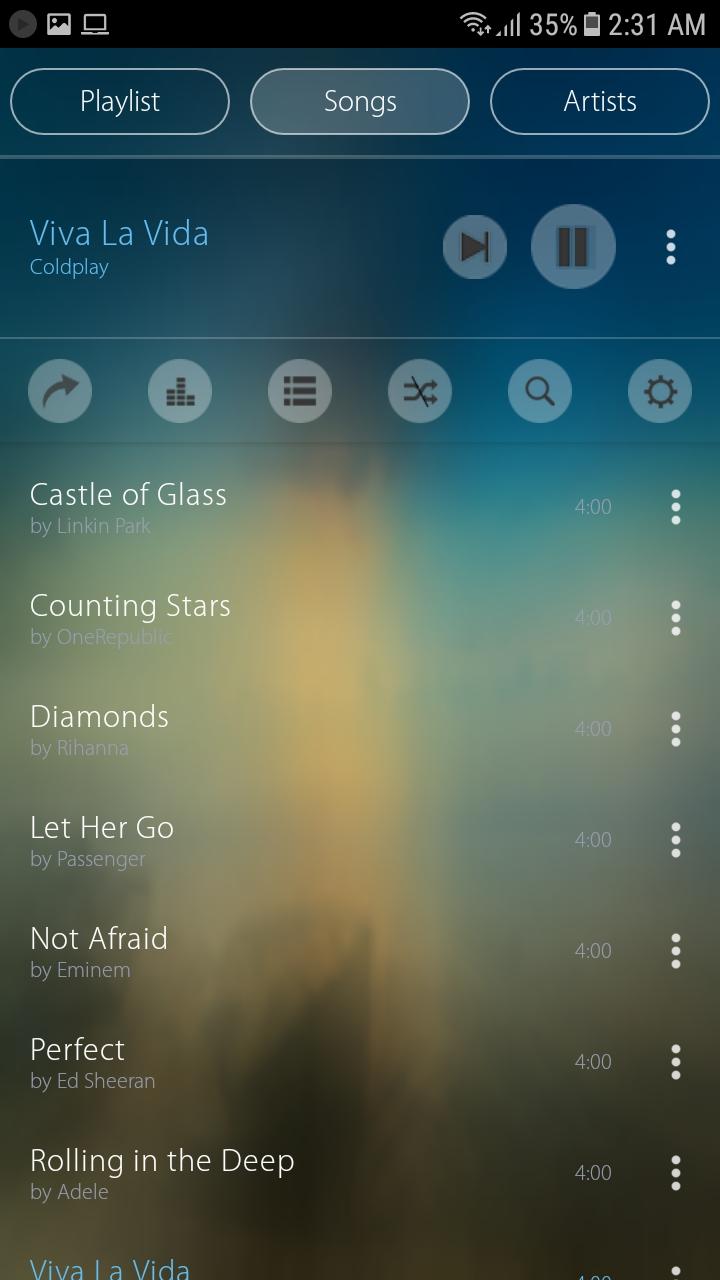 اسکرین شات 1 برنامه Mp3 Player
