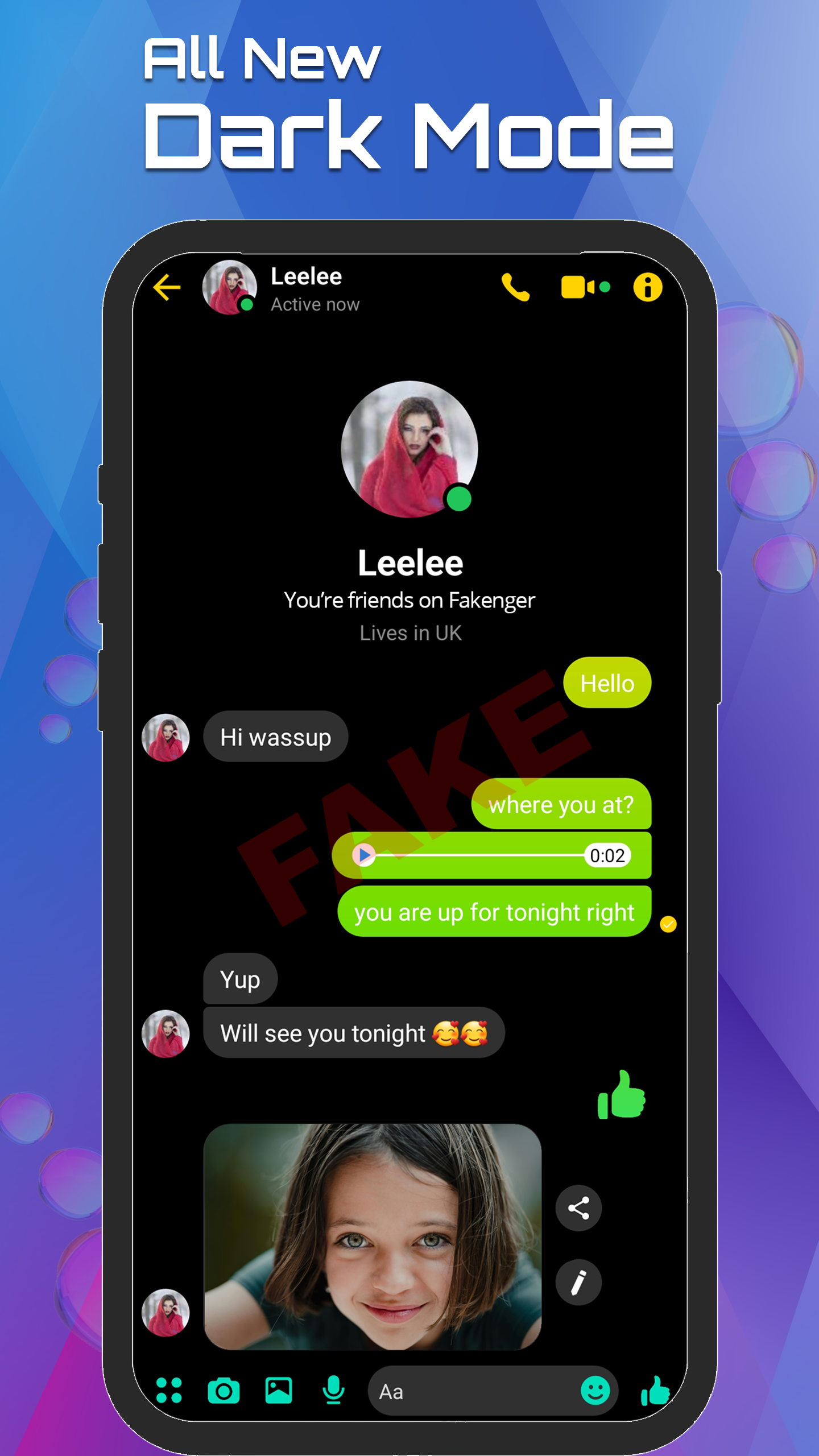 اسکرین شات 3 برنامه Fake Chat Story Message Prank