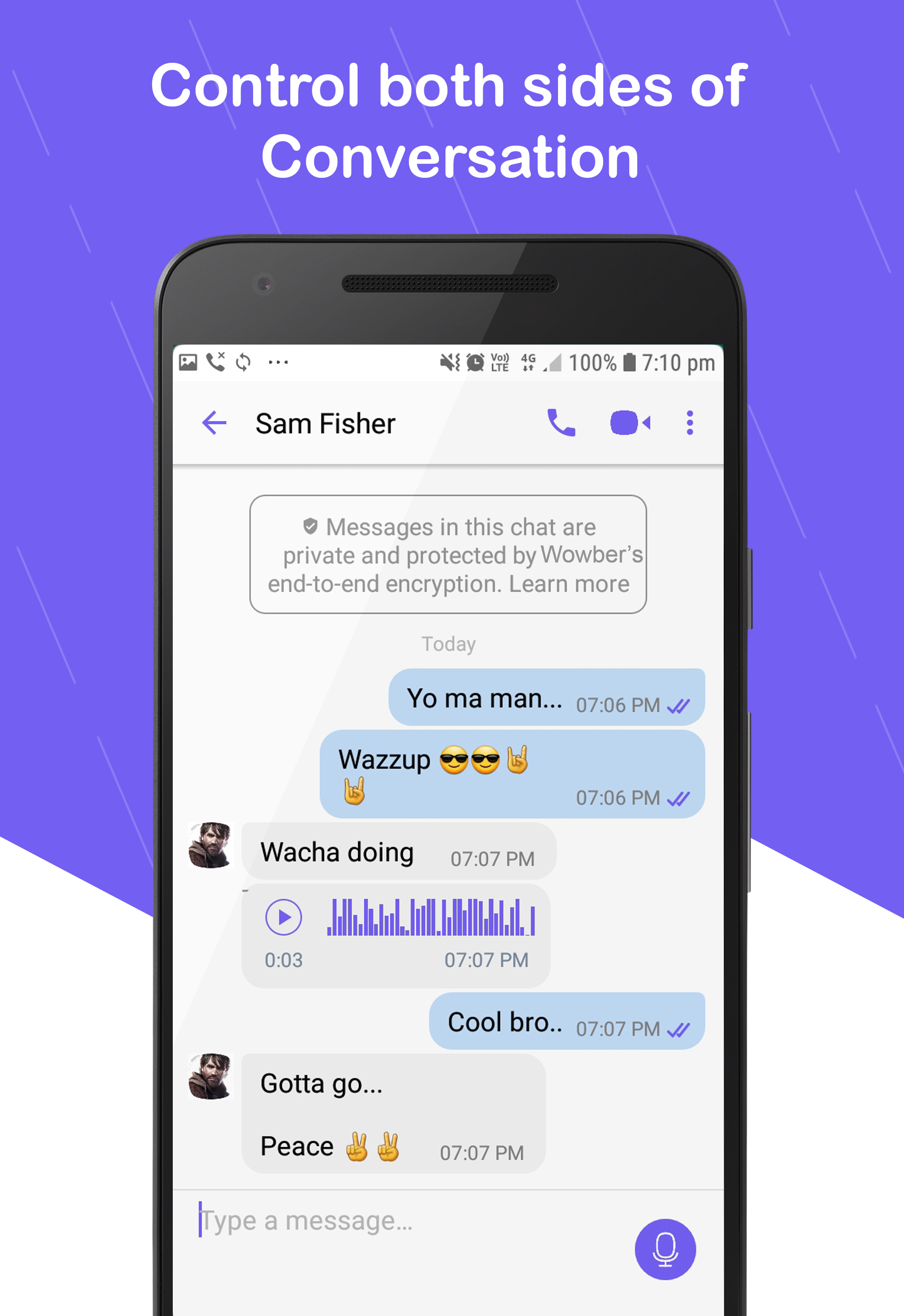اسکرین شات 5 برنامه Fake Chat Maker - Wowber Prank