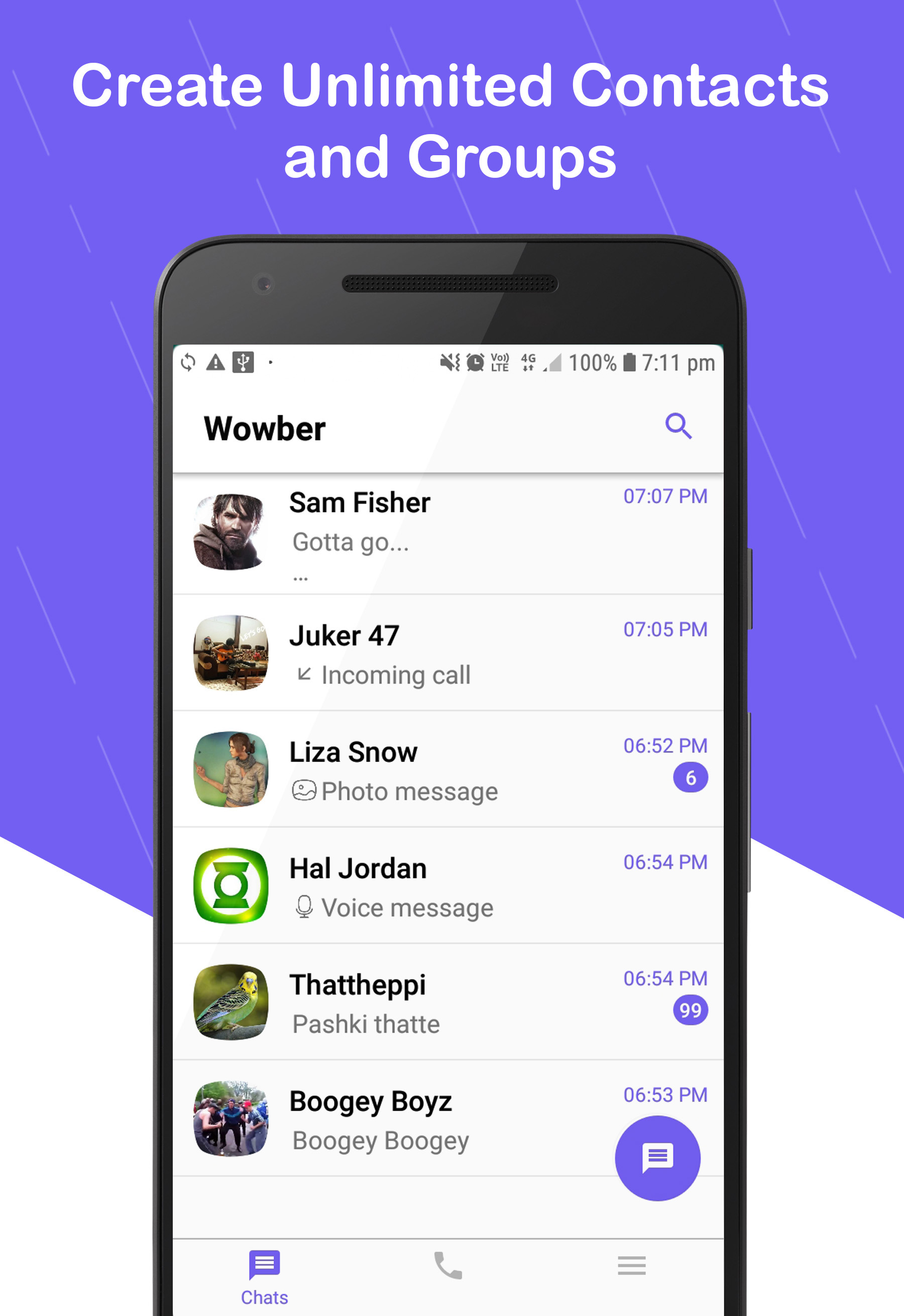 اسکرین شات 4 برنامه Fake Chat Maker - Wowber Prank