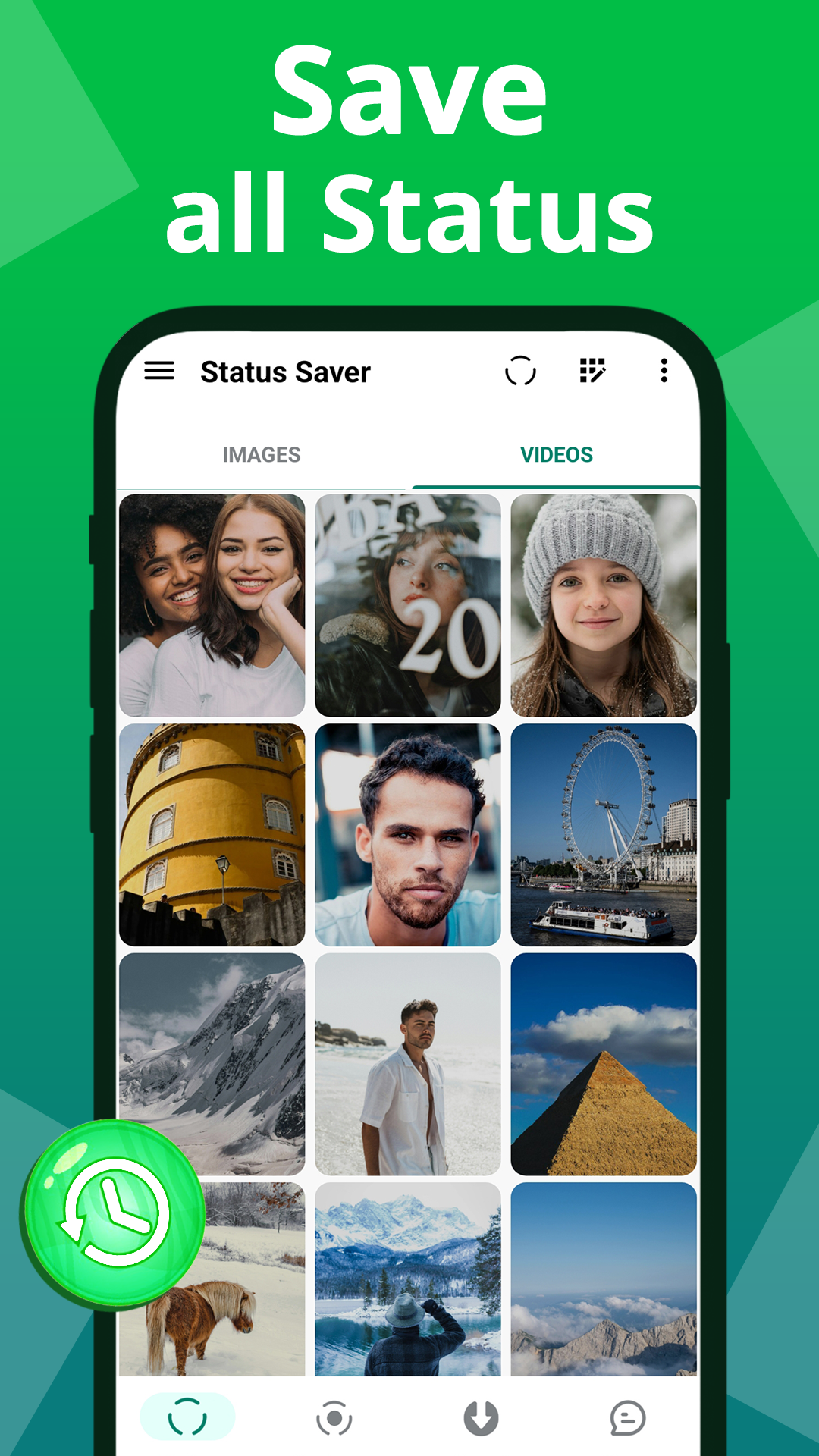 اسکرین شات 1 برنامه Status Saver Video Downloader