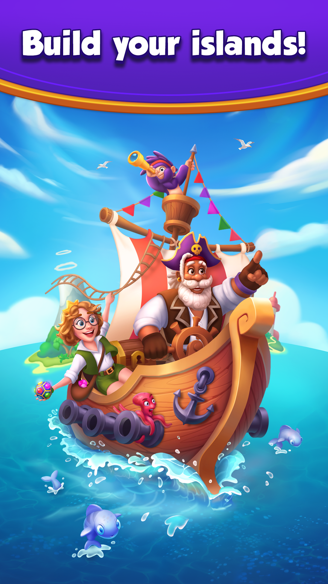 اسکرین شات 1 بازی Royal Island: PvP Match 3 Game