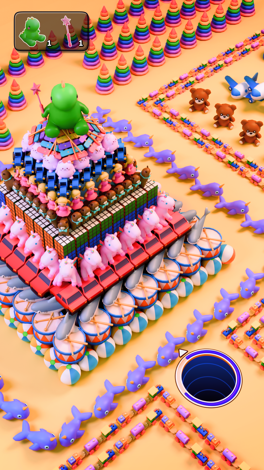 اسکرین شات 4 بازی Hole Rush: Eat All Puzzle