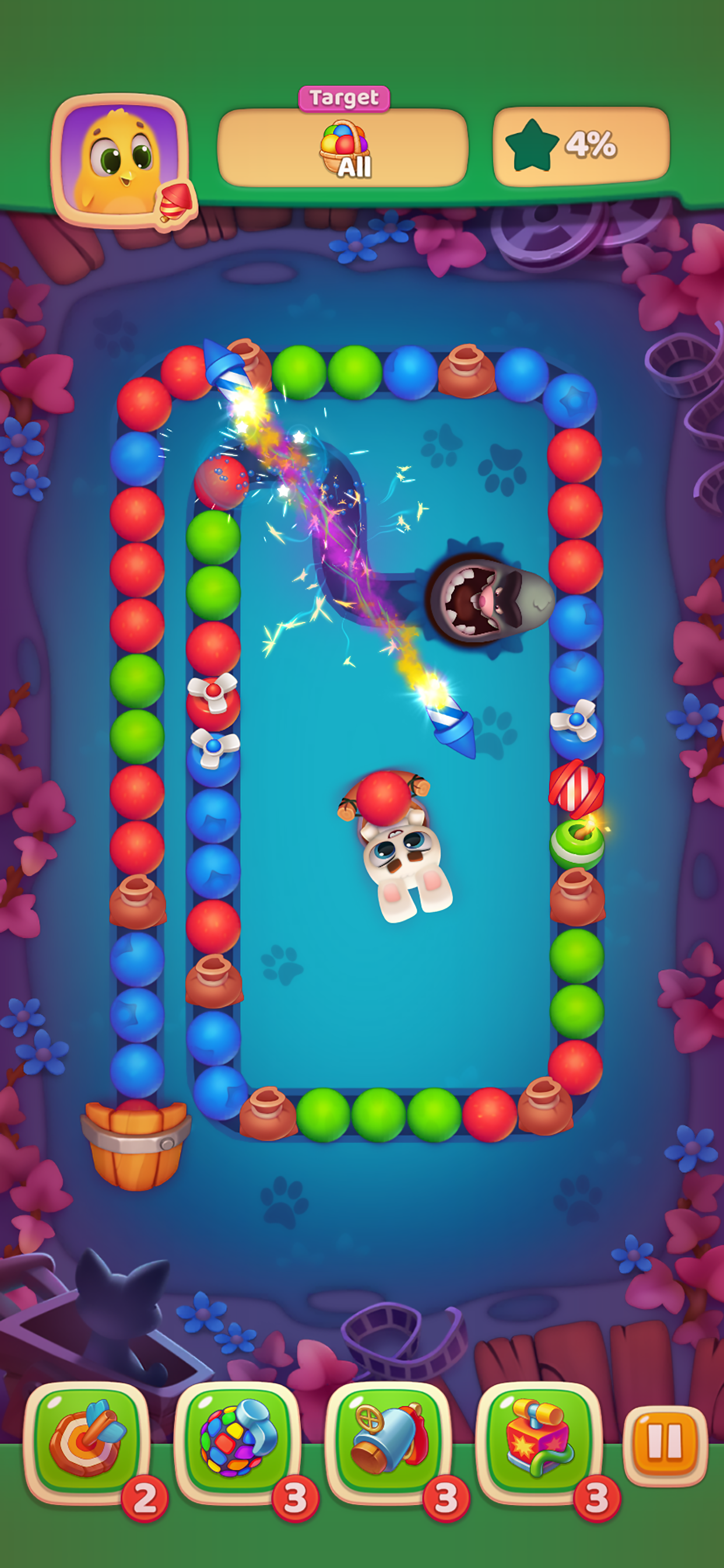 اسکرین شات 2 بازی Bloomville: Marble bubble game