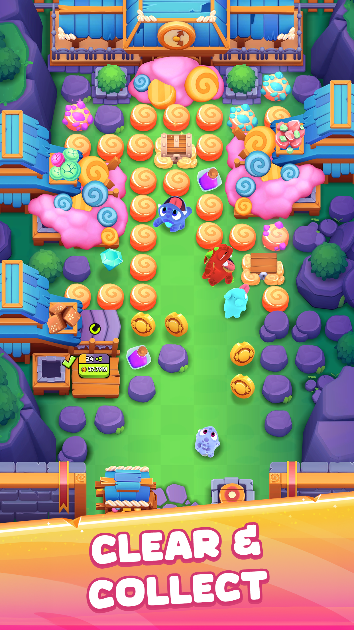 اسکرین شات 1 بازی Candy Critters: Idle Merge