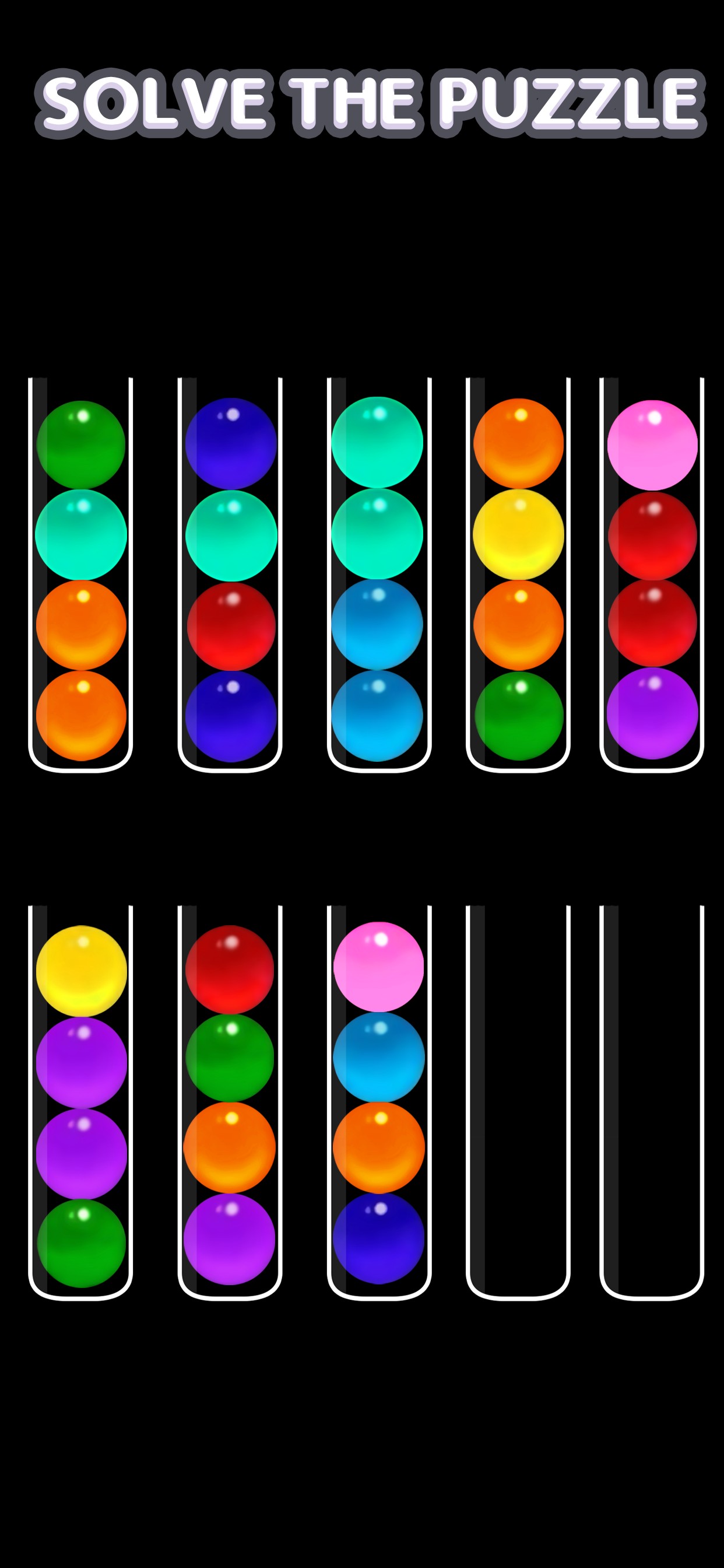 اسکرین شات 2 بازی Color Ball Puzzle Sorting Game