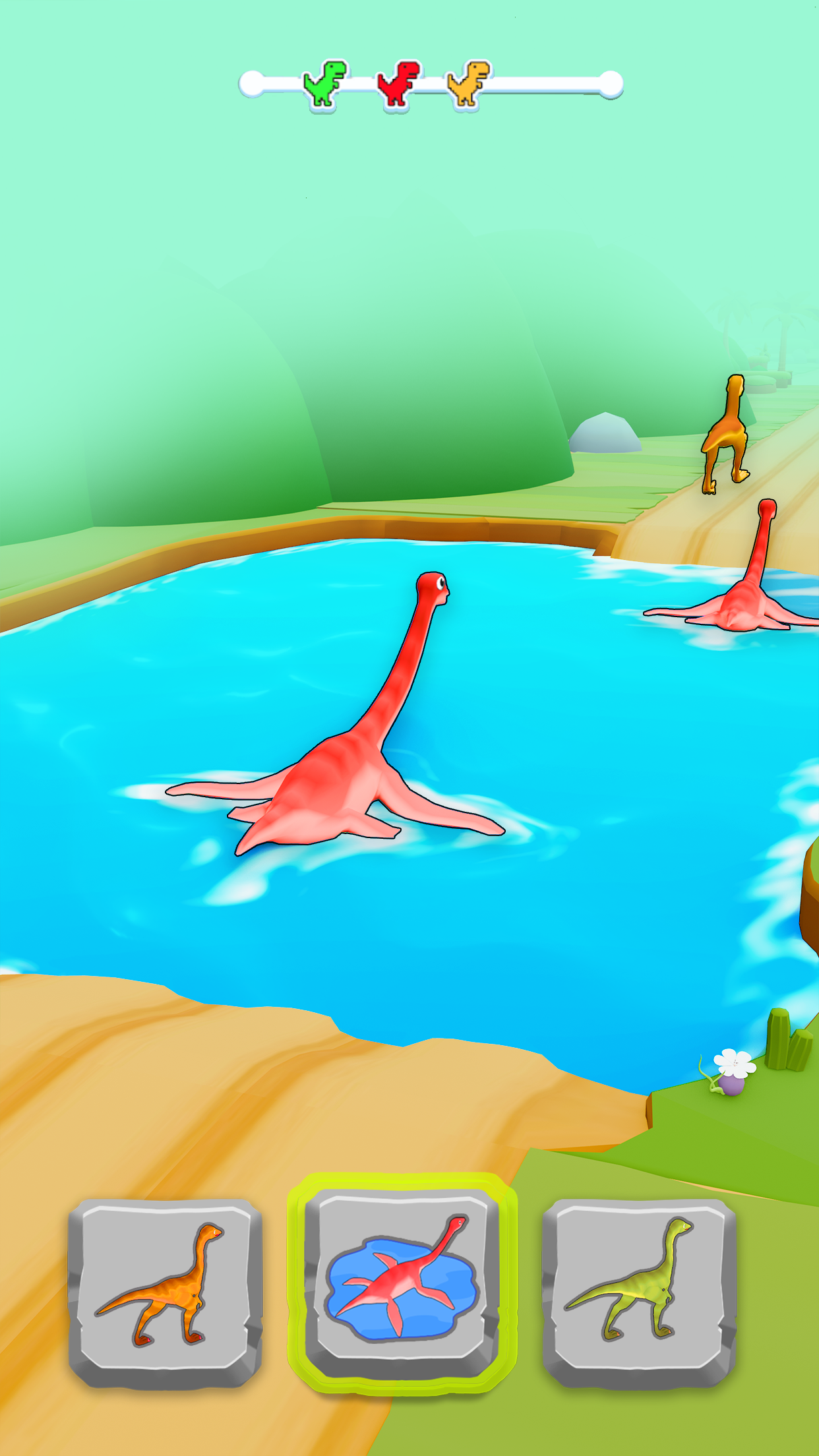 اسکرین شات 3 بازی Dino Shifting: Dinosaur Games