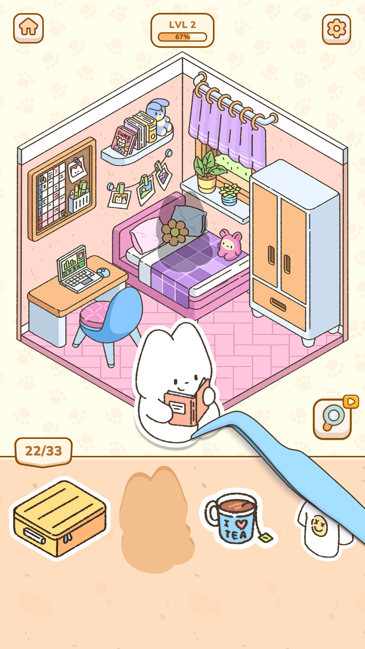 اسکرین شات 1 بازی My Sticker Room - Decor Game
