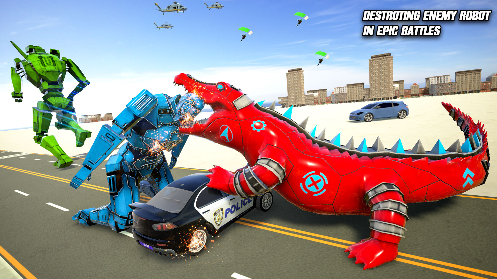 اسکرین شات 3 بازی Crocodile Robot Car Transform