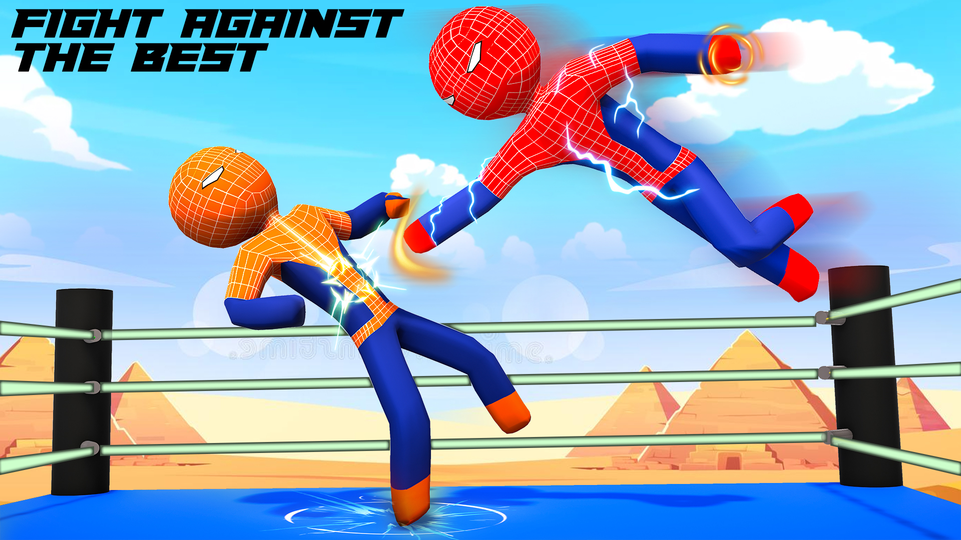 اسکرین شات 3 برنامه Stickman Ring Fighting Game