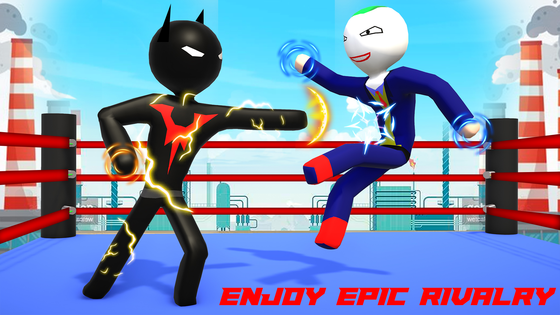 اسکرین شات 5 برنامه Stickman Ring Fighting Game