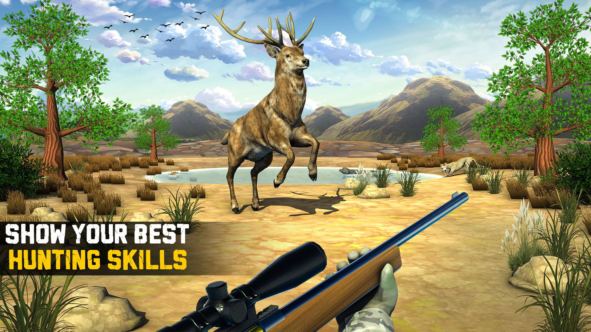 اسکرین شات 2 برنامه Wild Animal Hunting 3D Offline