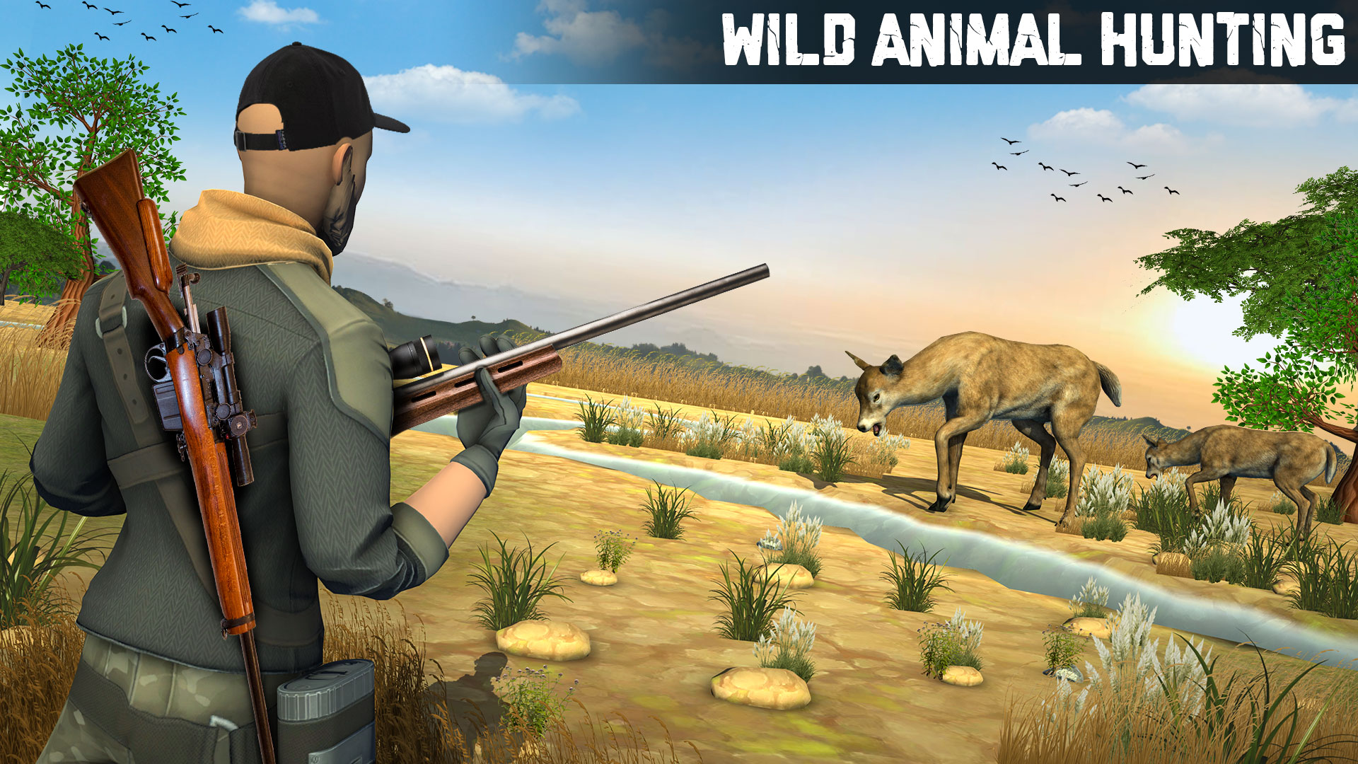 اسکرین شات 1 برنامه Wild Animal Hunting 3D Offline