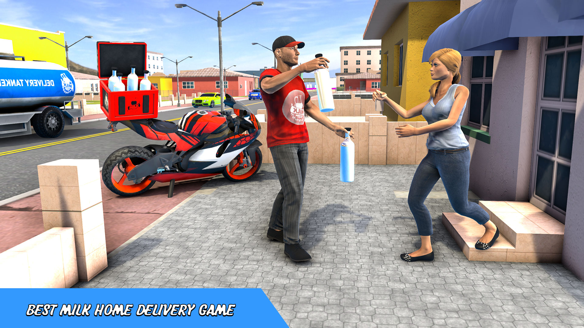 اسکرین شات 6 برنامه Cow Milk Delivery Truck Games