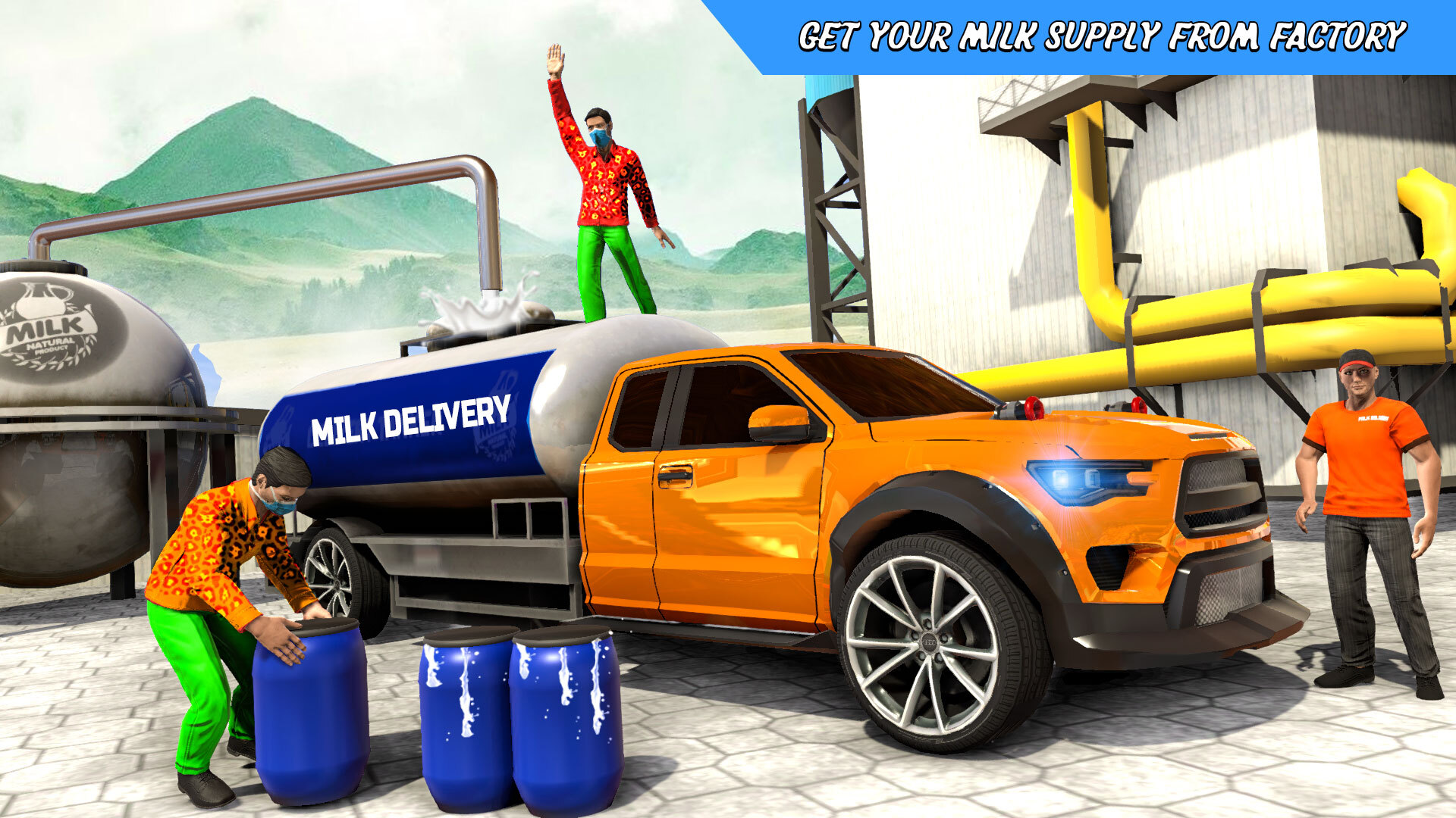 اسکرین شات 5 برنامه Cow Milk Delivery Truck Games