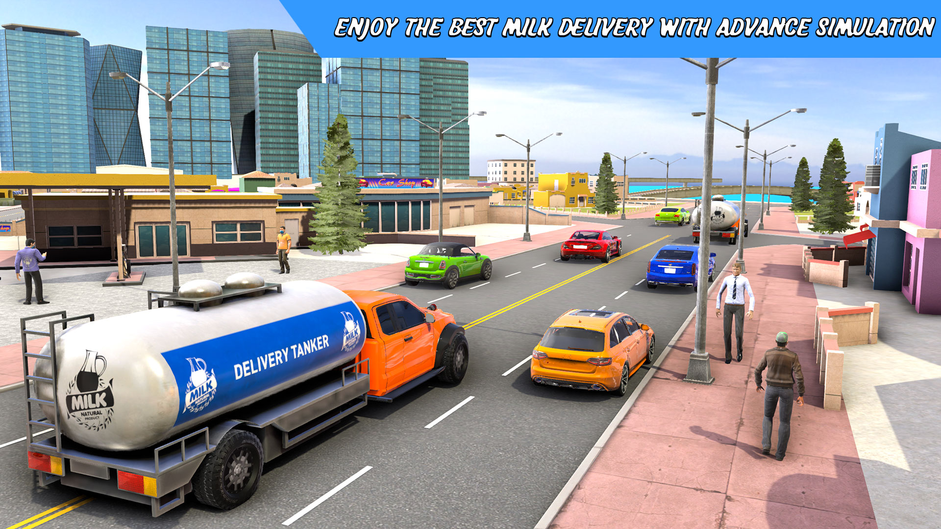اسکرین شات 2 برنامه Cow Milk Delivery Truck Games
