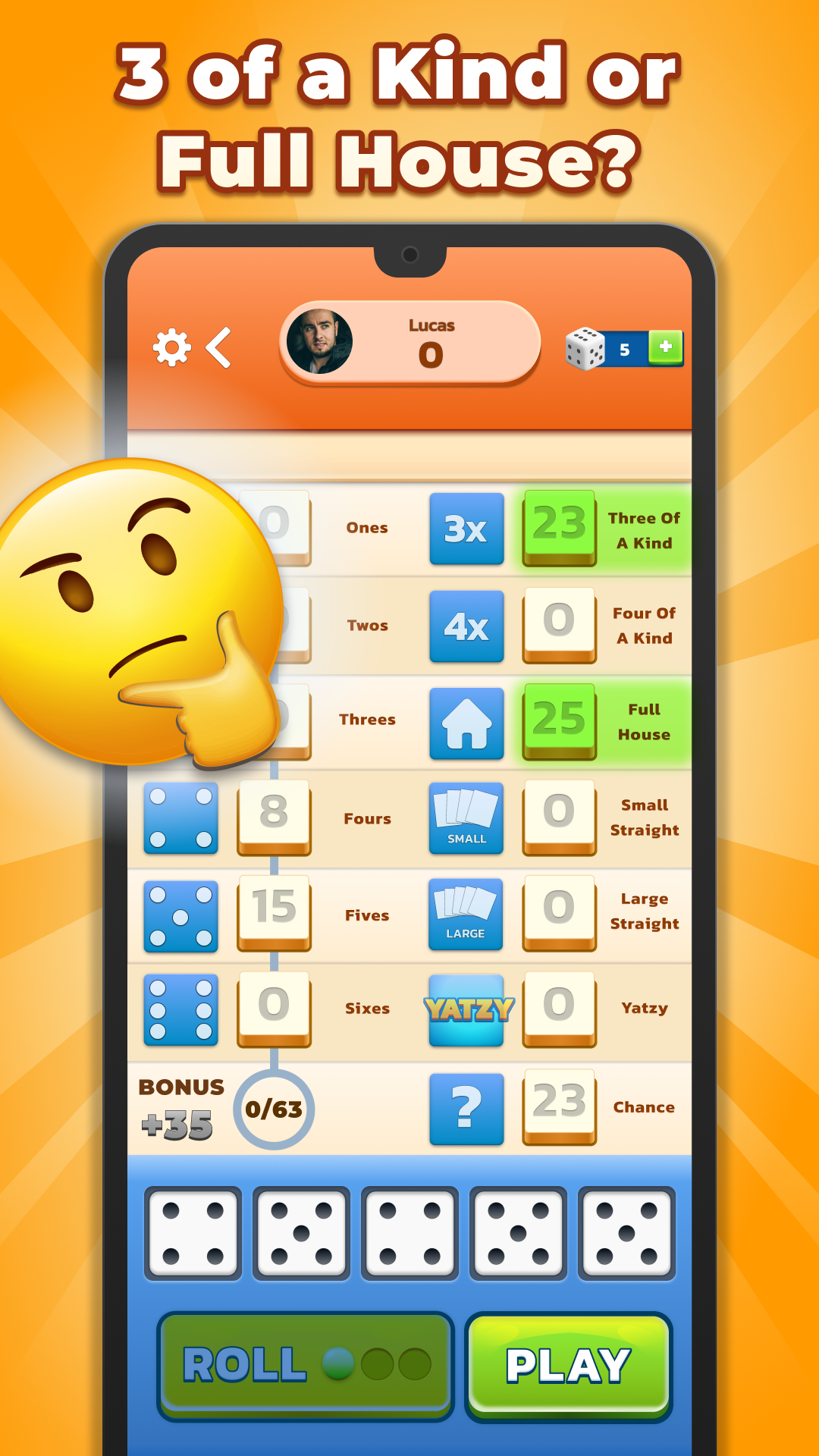 اسکرین شات 4 بازی Yatzy - Fun Classic Dice Game