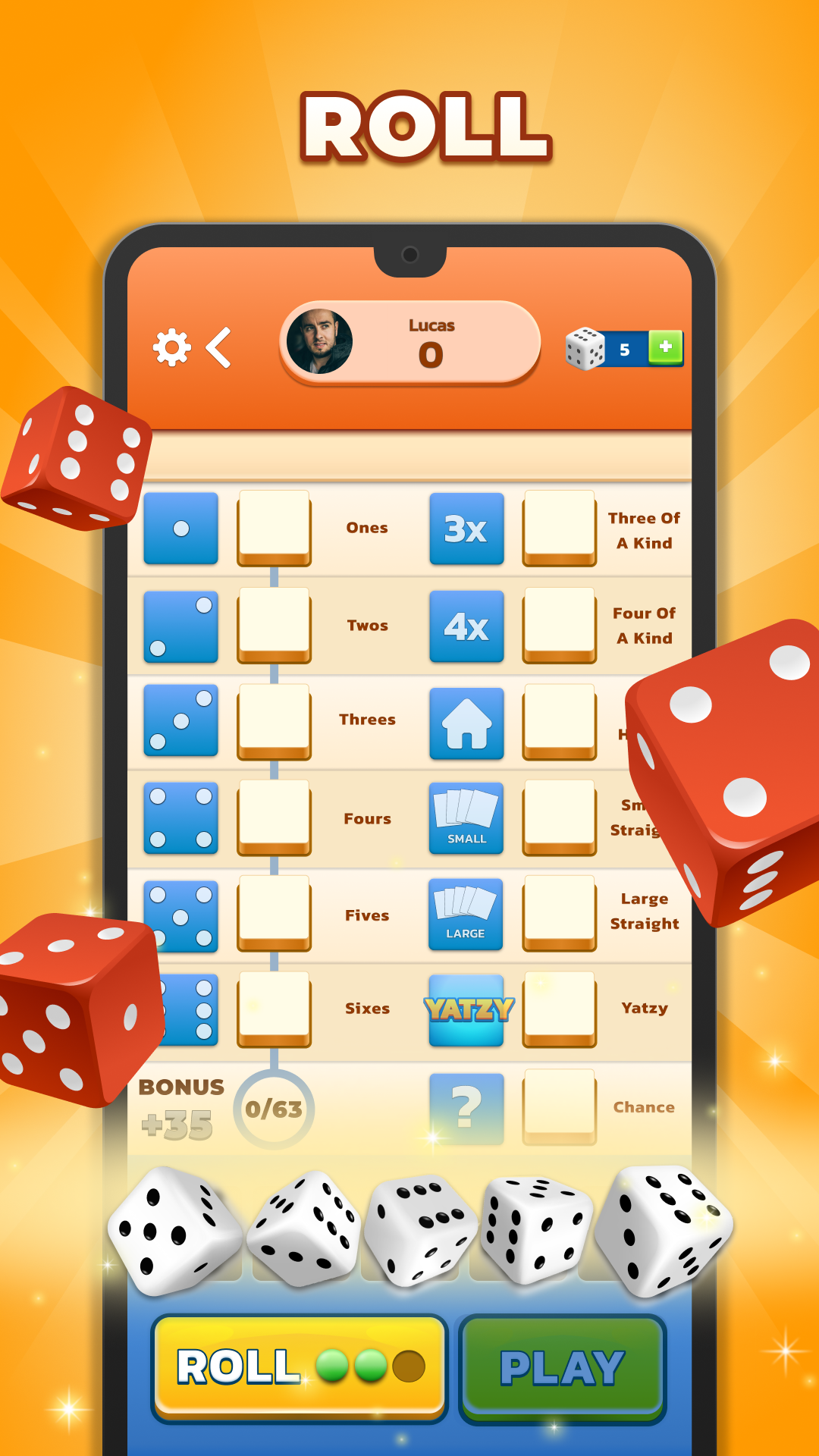 اسکرین شات 3 بازی Yatzy - Fun Classic Dice Game