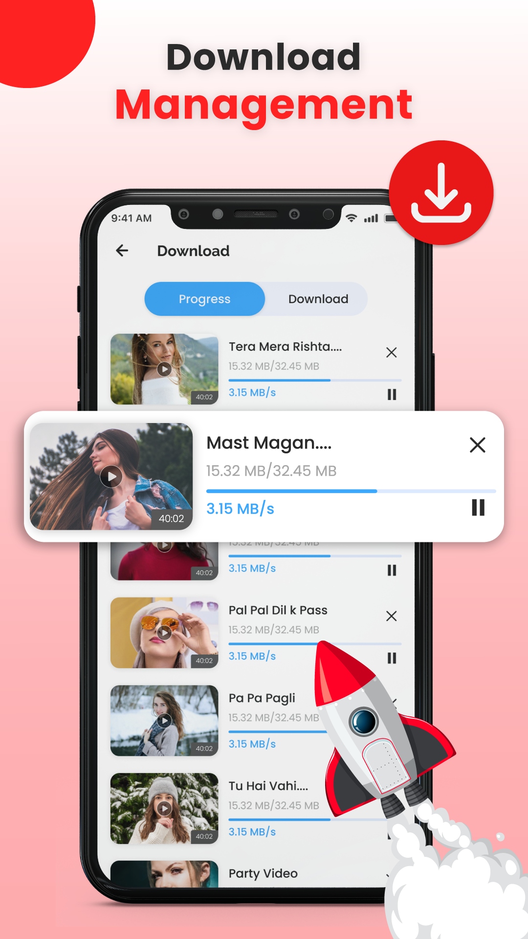 اسکرین شات 5 برنامه Music & Video Downloader HD