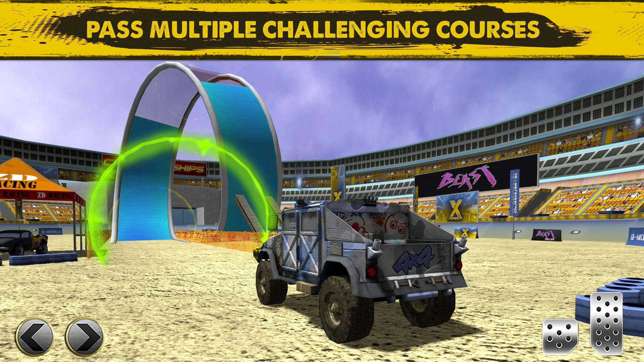 اسکرین شات 2 بازی 3D Monster Truck Parking Game