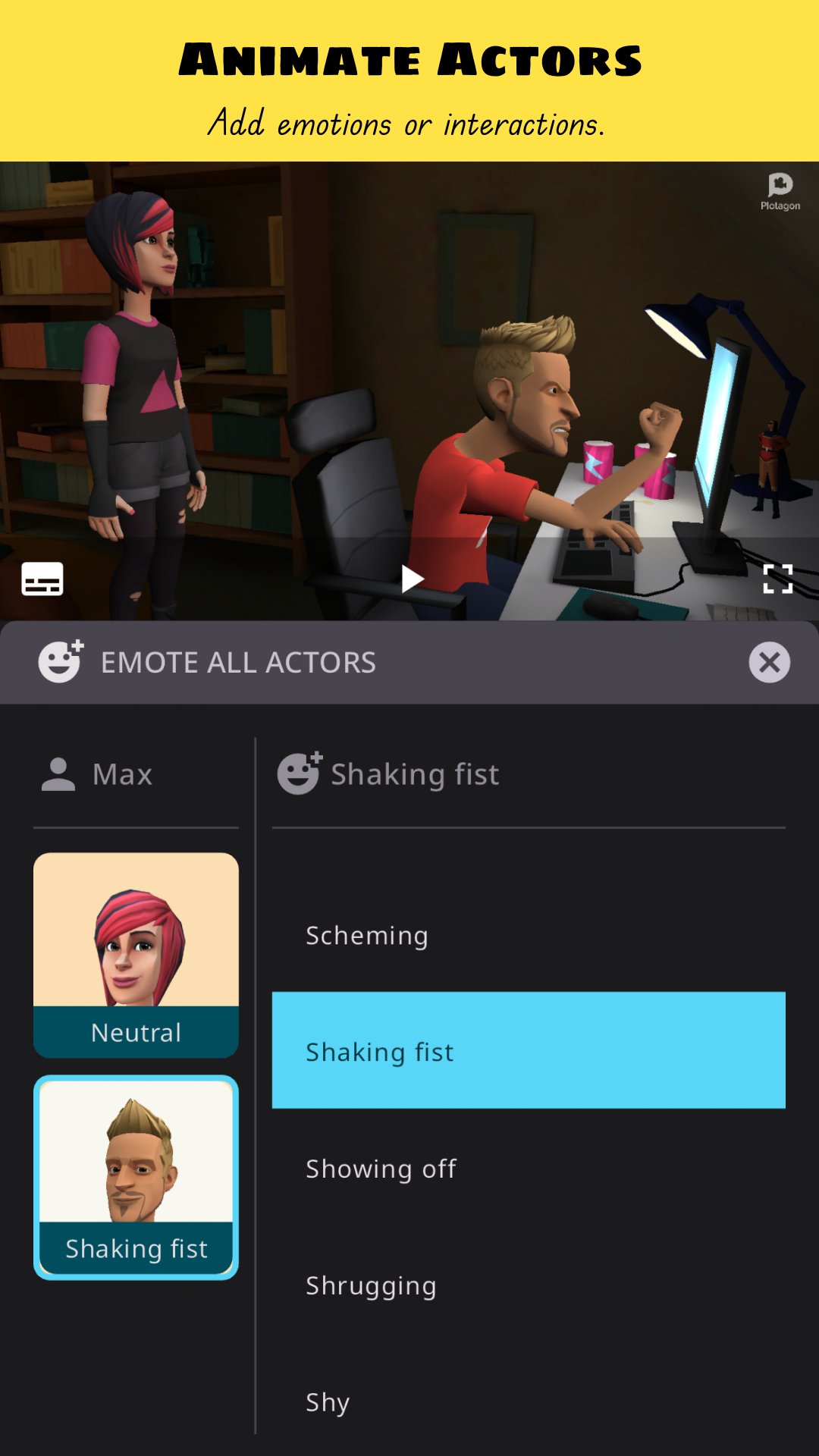 اسکرین شات 5 برنامه Plotagon Studio