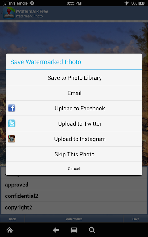 اسکرین شات 3 برنامه iWatermark Protect Your Photos